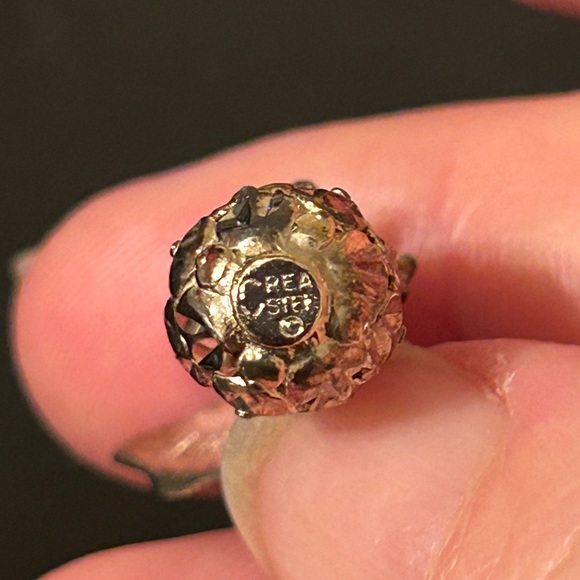 Vintage Crea Sterling Silver Gold Vermeil Pineapple Charm Pendant 925 - Picture 7 of 8